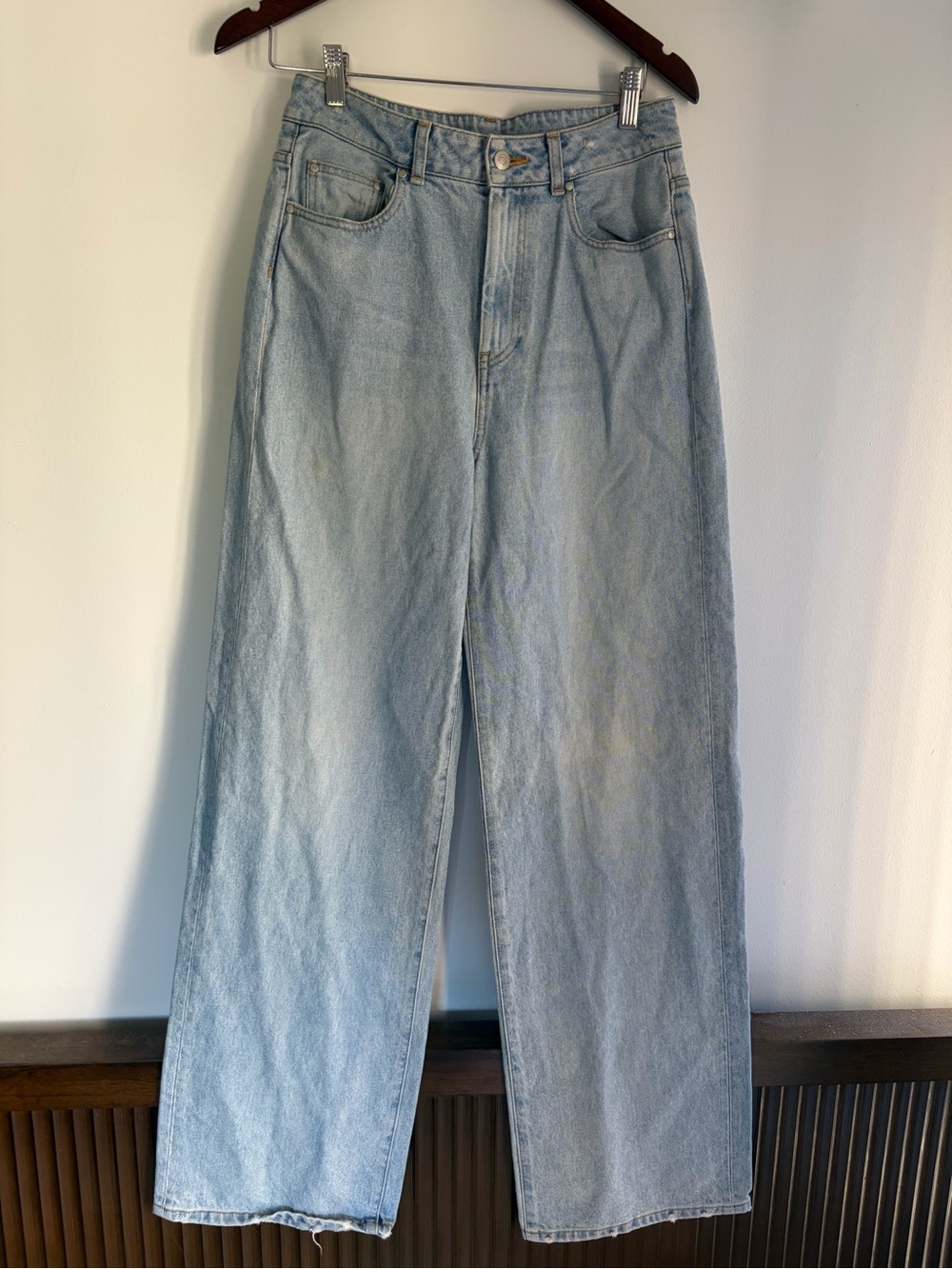 John Elliott Made in Japan Wide Leg Light Wash Jeans - Size 29